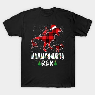 Mommy T Rex Matching Family Christmas Dinosaur Shirt T-Shirt